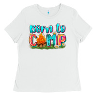 White born to camp Ladies Tee - Zillion Design Studio