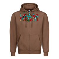 Chestnut Western Mom With Cross Zipper Hoodie - BundleAndBundleShop