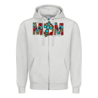 Dove Grey Western Mom With Cross Zipper Hoodie - BundleAndBundleShop