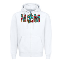 White Western Mom With Cross Zipper Hoodie - BundleAndBundleShop