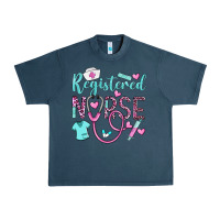 Midnight Navy registered nurse rn Urban Heavy Tee - BarkalooDesign