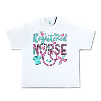 White registered nurse rn Urban Heavy Tee - BarkalooDesign
