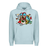 Blue Mist Christmas sunflower gemstone nurse Premium Hoodie - JahusDesignShop
