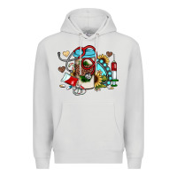 Dove Grey Christmas sunflower gemstone nurse Premium Hoodie - JahusDesignShop