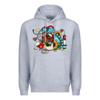Heather Grey Christmas sunflower gemstone nurse Premium Hoodie - JahusDesignShop