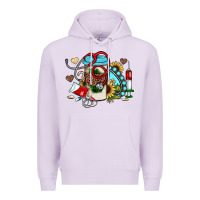 Lilac Christmas sunflower gemstone nurse Premium Hoodie - JahusDesignShop