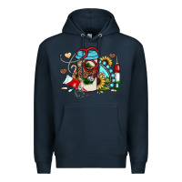 Navy Christmas sunflower gemstone nurse Premium Hoodie - JahusDesignShop