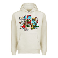 Oatmeal Heather Christmas sunflower gemstone nurse Premium Hoodie - JahusDesignShop