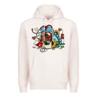 Pale Pink Christmas sunflower gemstone nurse Premium Hoodie - JahusDesignShop