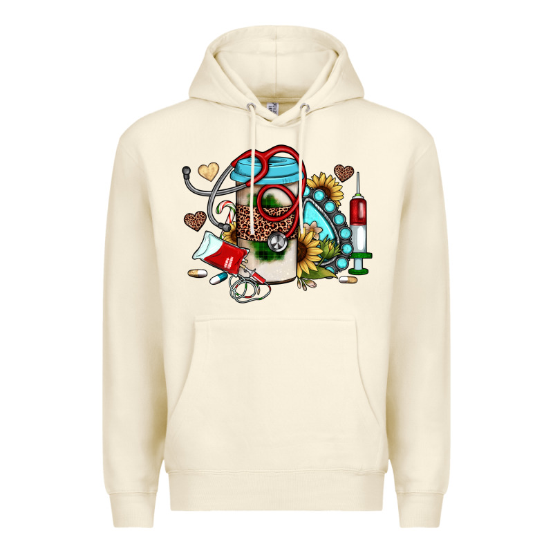 Christmas Sunflower Gemstone Nurse Premium Hoodie by JahusDesignShop | Teevron