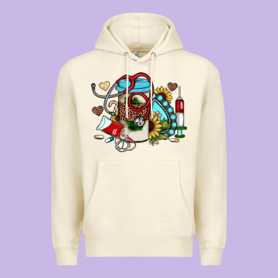 Christmas Sunflower Gemstone Nurse Premium Hoodie Designed By Jahusdesignshop