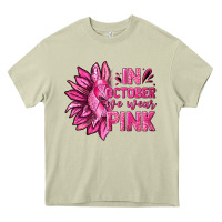 In October We Wear Pink Sunflower Heavy Core Tee | Teevron