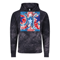 Cloud Black patriotic tie dye stars Vintage Hoodie - BundleAndBundleShop