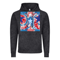 Vintage Black patriotic tie dye stars Vintage Hoodie - BundleAndBundleShop