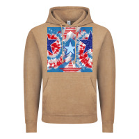 Vintage Coffee patriotic tie dye stars Vintage Hoodie - BundleAndBundleShop