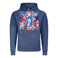 Vintage Denim patriotic tie dye stars Vintage Hoodie - BundleAndBundleShop