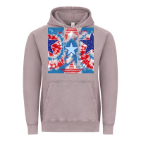 Patriotic Tie Dye Stars Vintage Hoodie | Teevron