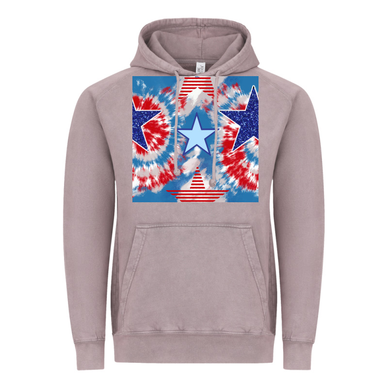 Patriotic Tie Dye Stars Vintage Hoodie by BundleAndBundleShop | Teevron