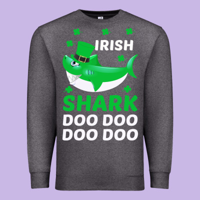 Irish Shark Doo Doo Doo Saint Patricks Day Premium Sweatshirt Designed By Bettercallsaul