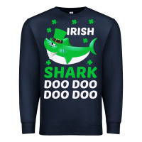 Navy Irish Shark Doo Doo Doo Saint Patricks Day Premium Sweatshirt - Bettercallsaul