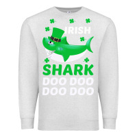 Oatmeal Heather Irish Shark Doo Doo Doo Saint Patricks Day Premium Sweatshirt - Bettercallsaul