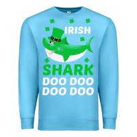 Ocean Blue Irish Shark Doo Doo Doo Saint Patricks Day Premium Sweatshirt - Bettercallsaul