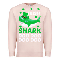 Pale Pink Irish Shark Doo Doo Doo Saint Patricks Day Premium Sweatshirt - Bettercallsaul