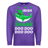 Purple Irish Shark Doo Doo Doo Saint Patricks Day Premium Sweatshirt - Bettercallsaul