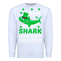 White Irish Shark Doo Doo Doo Saint Patricks Day Premium Sweatshirt - Bettercallsaul