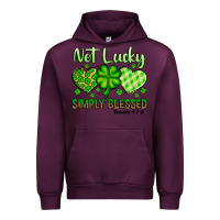 Mauve Wine St. Patrick's Not lucky simply blessed Urban Hoodie - OliviaCreatesArt