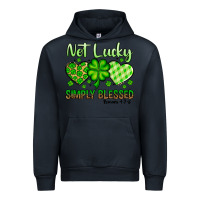 Navy St. Patrick's Not lucky simply blessed Urban Hoodie - OliviaCreatesArt