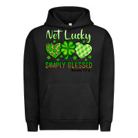 Pigment Black St. Patrick's Not lucky simply blessed Urban Hoodie - OliviaCreatesArt