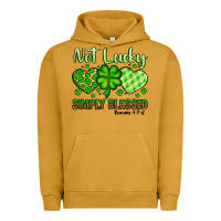 Pigment Peanut Butter St. Patrick's Not lucky simply blessed Urban Hoodie - OliviaCreatesArt