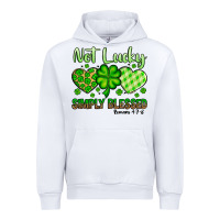 White St. Patrick's Not lucky simply blessed Urban Hoodie - OliviaCreatesArt