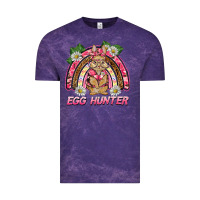 Cloud Purple easter pink camouflage egg hunter  bunny rainbow Vintage Tee - BarkalooDesign