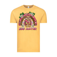 Vintage Mustard easter pink camouflage egg hunter  bunny rainbow Vintage Tee - BarkalooDesign