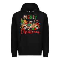 Black merry christmas gingerbread truck Premium Hoodie - texasbilliewilder