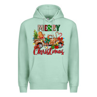 Seafoam merry christmas gingerbread truck Premium Hoodie - texasbilliewilder