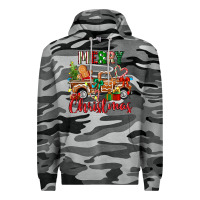 Slate Camo merry christmas gingerbread truck Premium Hoodie - texasbilliewilder