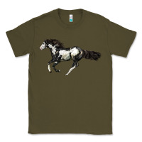 Army Green American Paint Horse Classic Tee - LillyAllenDesigns
