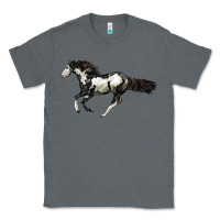Charcoal Heather American Paint Horse Classic Tee - LillyAllenDesigns