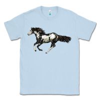 Dusty Blue American Paint Horse Classic Tee - LillyAllenDesigns
