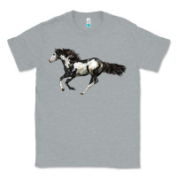 Heather Grey American Paint Horse Classic Tee - LillyAllenDesigns