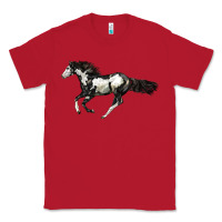 Red American Paint Horse Classic Tee - LillyAllenDesigns