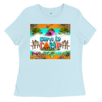 Baby Blue born to camp Ladies Tee - Zillion Design Studio