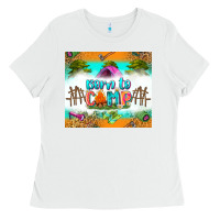 White born to camp Ladies Tee - Zillion Design Studio
