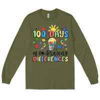 Army Green 100 days of embracing differences Long Sleeve Tee - MaliasSmallBusiness