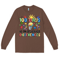 Chestnut 100 days of embracing differences Long Sleeve Tee - MaliasSmallBusiness
