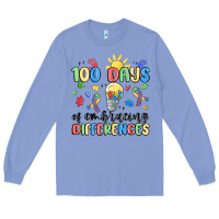 Colony Blue 100 days of embracing differences Long Sleeve Tee - MaliasSmallBusiness