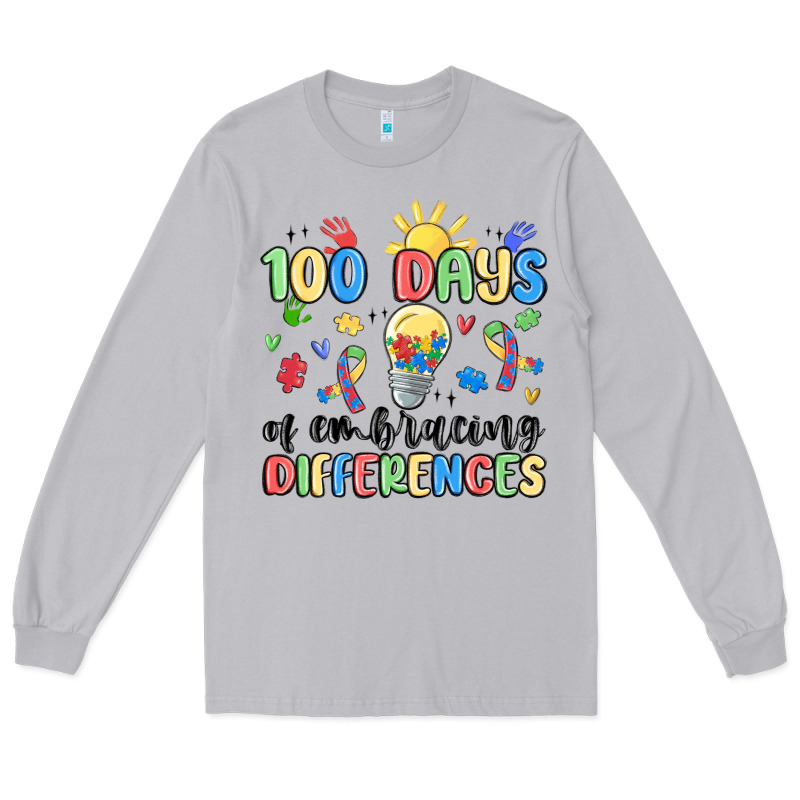 100 Days Of Embracing Differences Long Sleeve Tee by MaliasSmallBusiness | Teevron